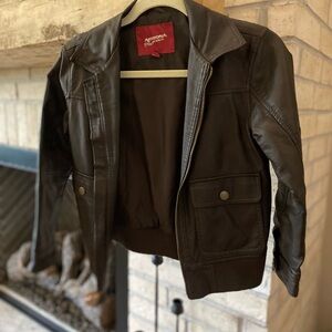 Boys dark brown bomber jacket